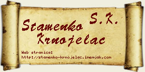 Stamenko Krnojelac vizit kartica